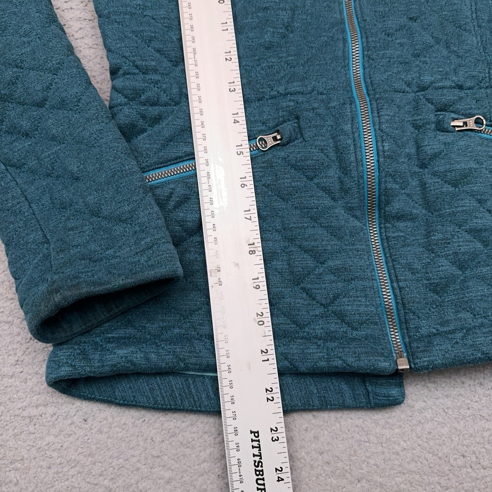 The North Face Moncada Quilted Jacket Women's Small Teal Zip Pockets A8P7 - Picture 8 of 9